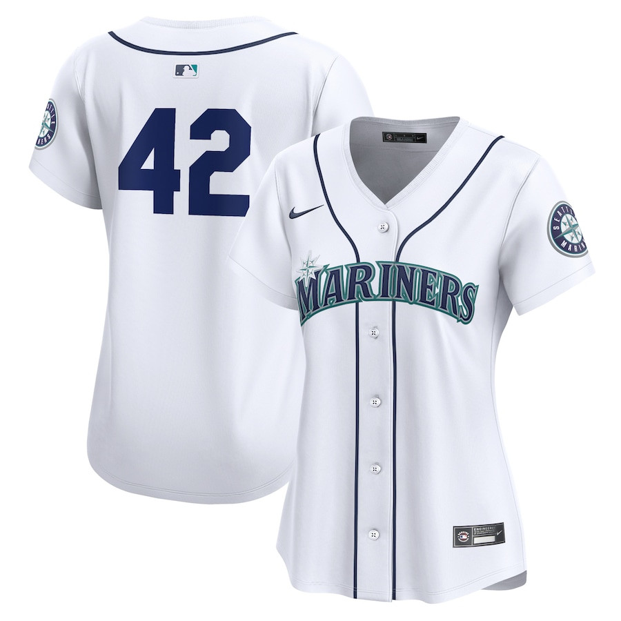 Seattle Mariners 2024 Jackie Robinson Day Home Limited Women Baseball Jersey - White 