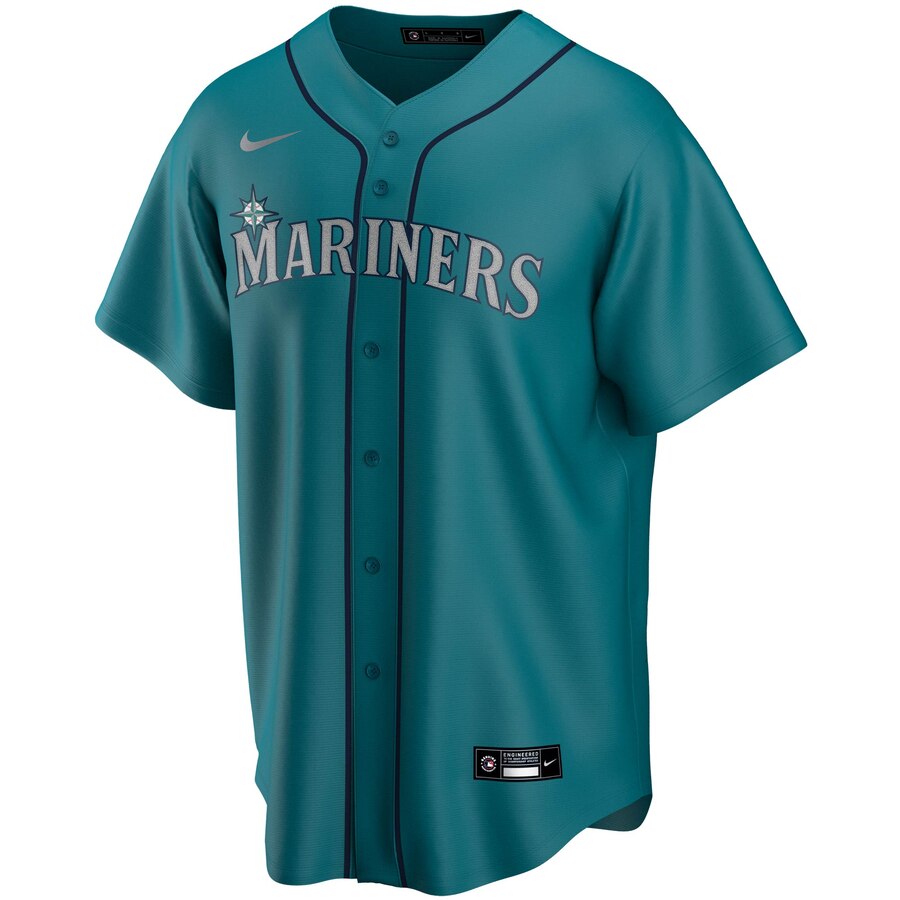 Alternative view of Seattle Mariners Alternate 2020 Replica Team Baseball Jersey ÃƒÂ¢Ã¢â€šÂ¬Ã¢â‚¬Å“ Aqua