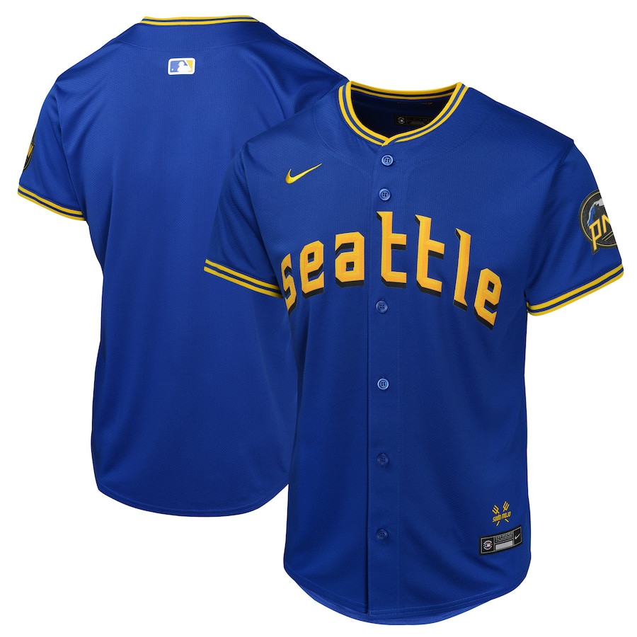Seattle Mariners City Connect Limited YOUTH Baseball Jersey - Navy 