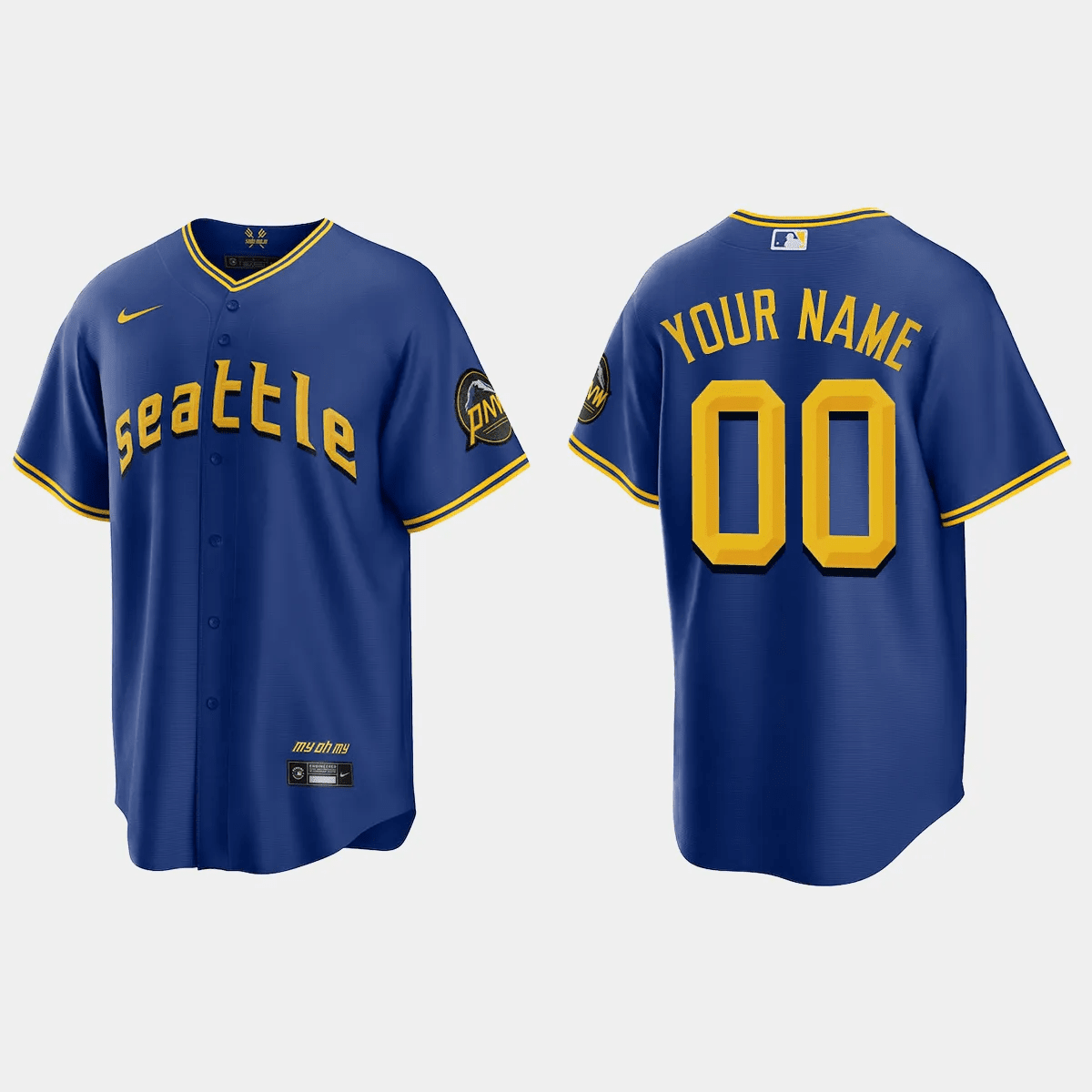 Seattle Mariners Custom 2023 City Connect Game Baseball Jersey - Royal 