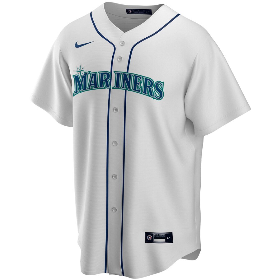 Alternative view of Seattle Mariners Home 2020 Replica Team Baseball Jersey ÃƒÂ¢Ã¢â€šÂ¬Ã¢â‚¬Å“ White