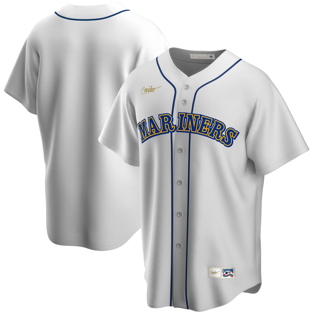 Seattle Mariners Home Cooperstown Collection Team Baseball Jersey - White