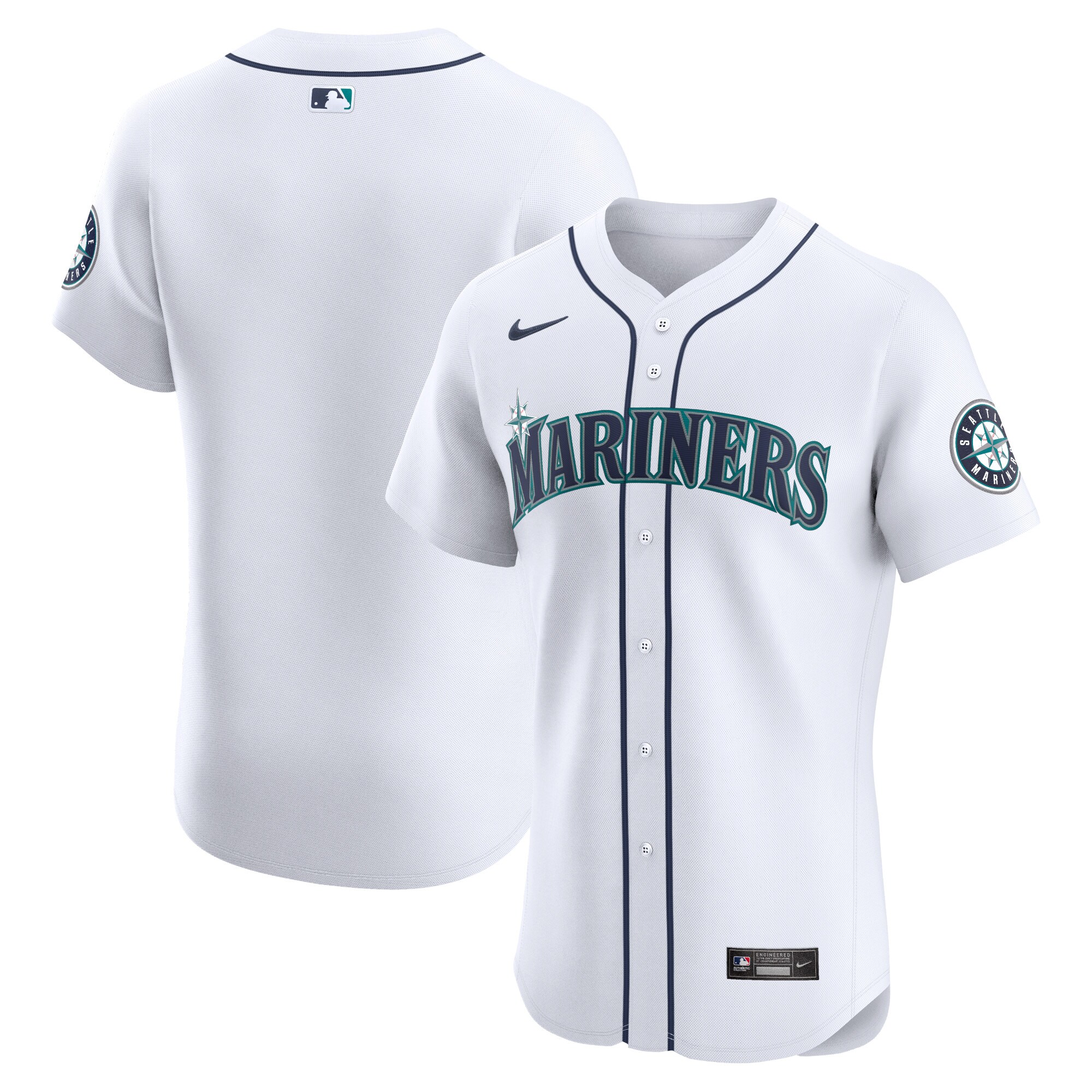 Seattle Mariners Home Elite Baseball Jersey - White