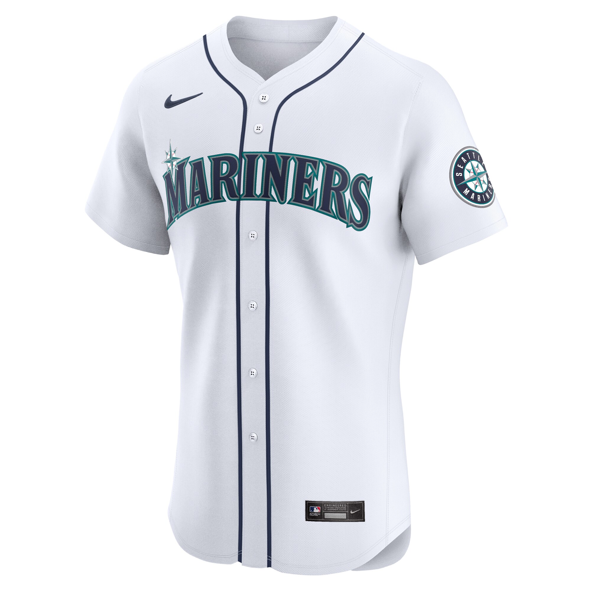 Alternative view of Seattle Mariners Home Elite Pick-a-player Retired Roster Baseball Jersey - White