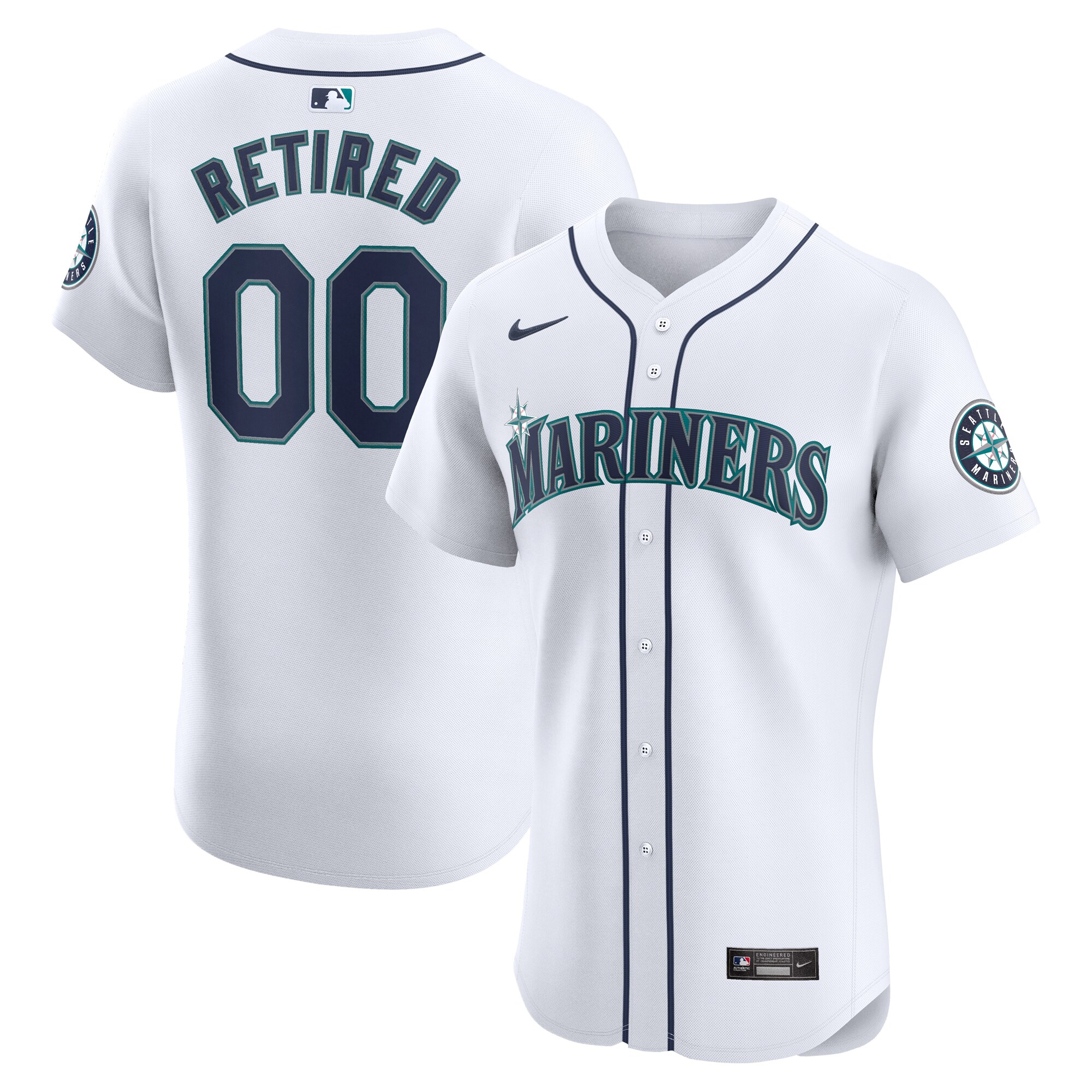 Seattle Mariners Home Elite Pick-a-player Retired Roster Baseball Jersey - White