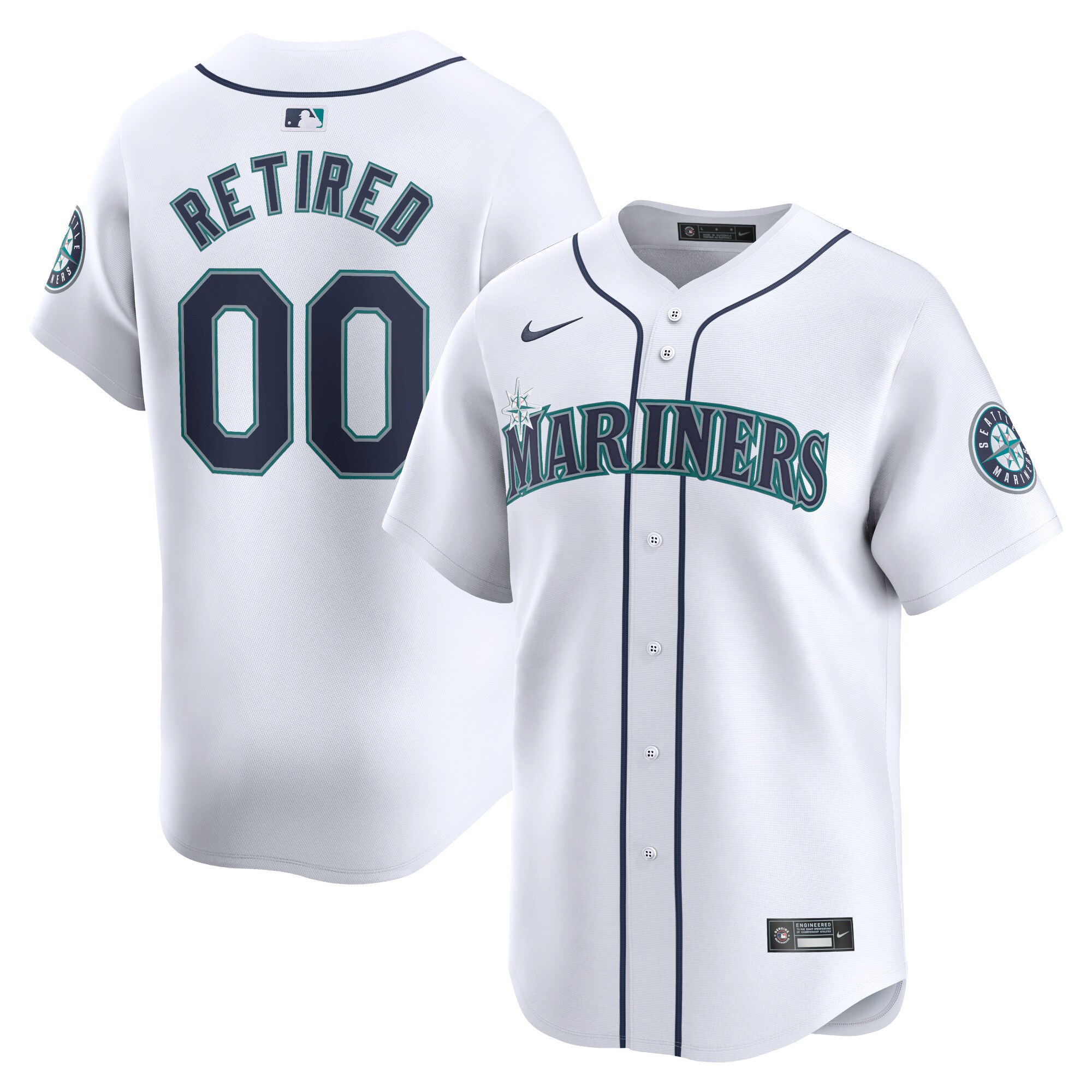 Seattle Mariners Home Limited Pick-a-player Retired Roster Baseball Jersey - White
