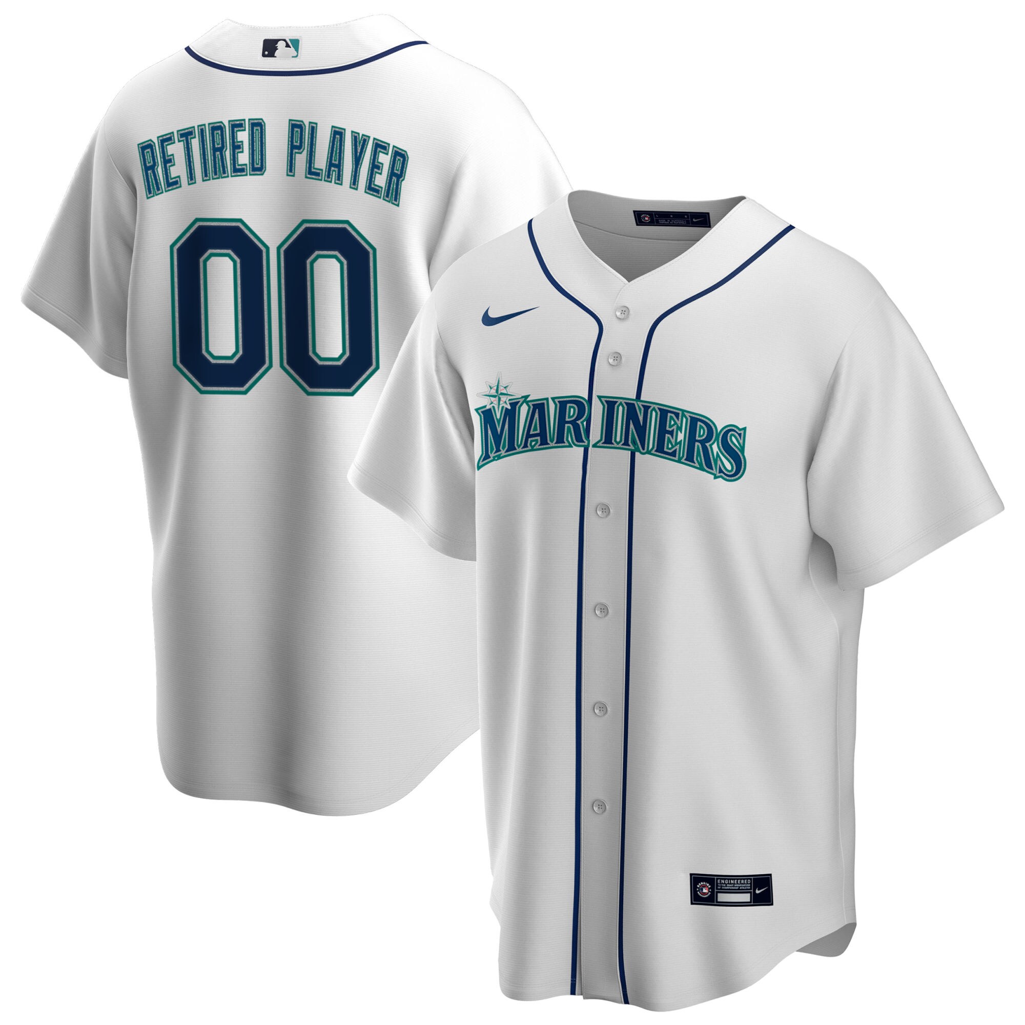 Seattle Mariners Home Pick-a-player Retired Roster Replica Baseball Jersey – White