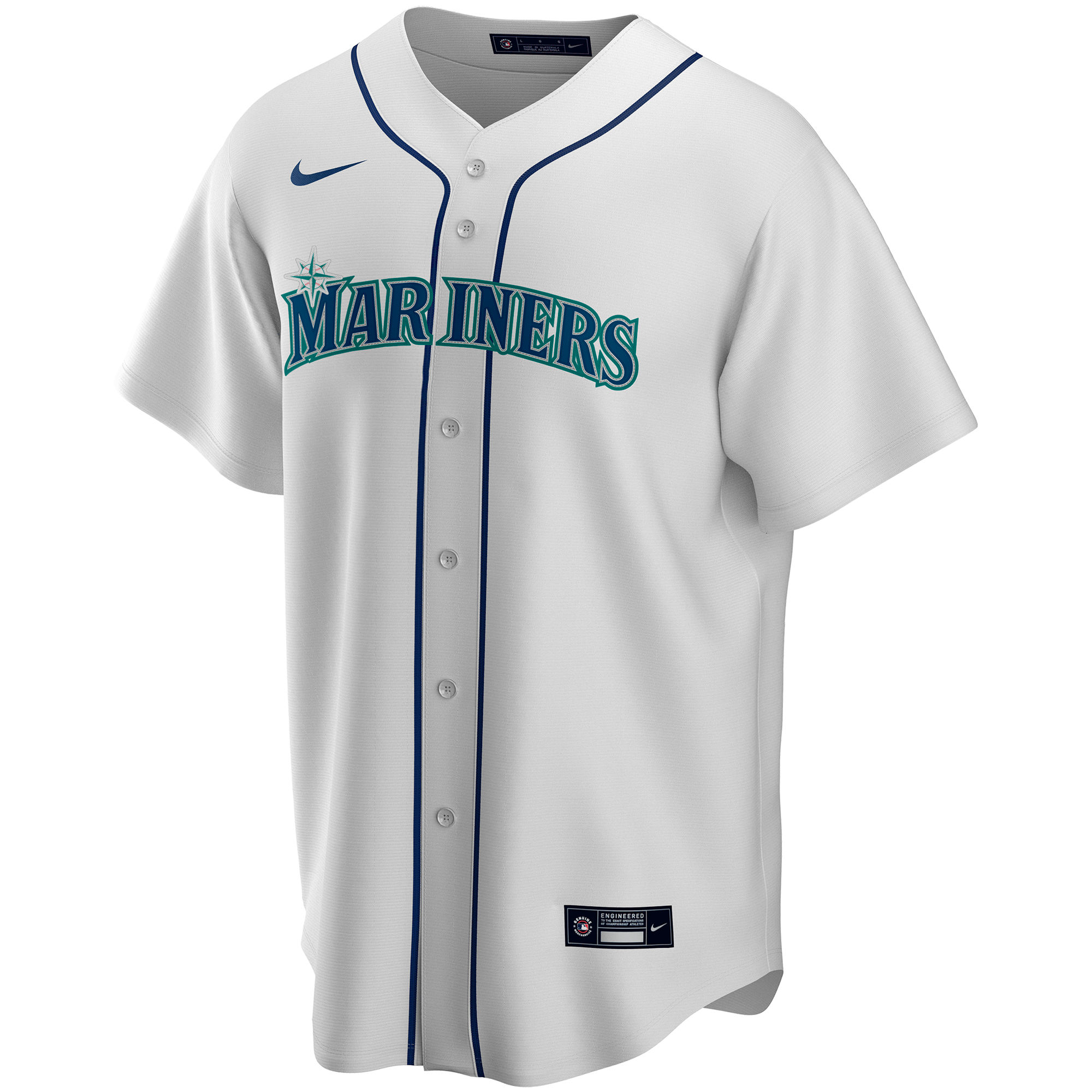 Alternative view of Seattle Mariners Home Pick-a-player Retired Roster Replica Baseball Jersey – White