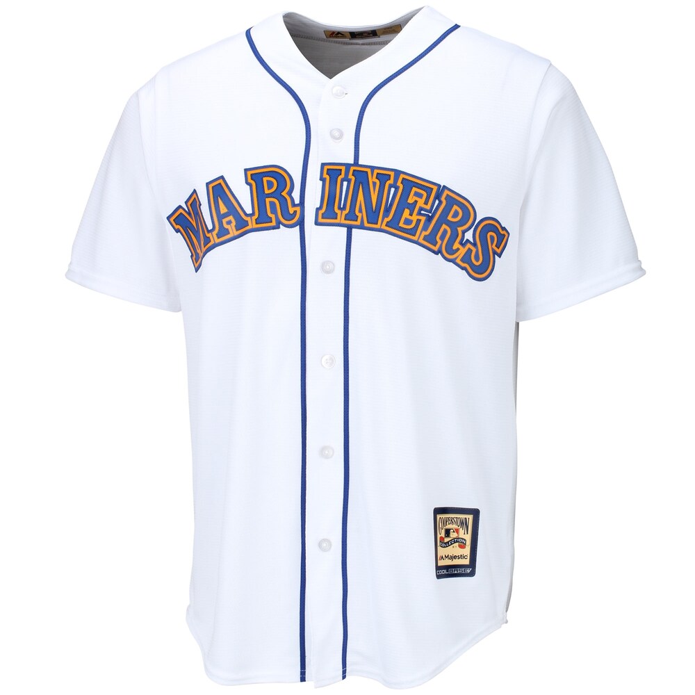 Seattle Mariners Majestic Cooperstown Cool Base Team Baseball Jersey - White