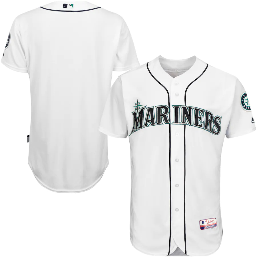 Seattle Mariners Majestic Team Authentic Baseball Jersey - White