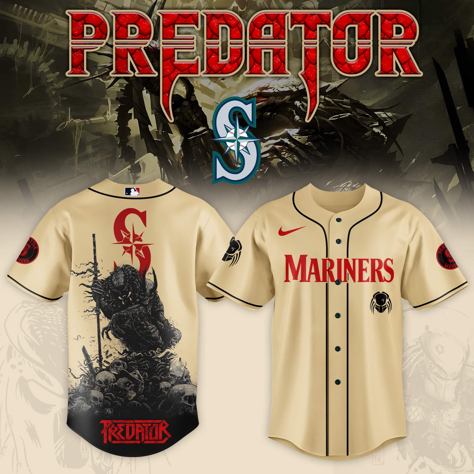 Seattle Mariners Mlb X Predator Custom Baseball Jersey
