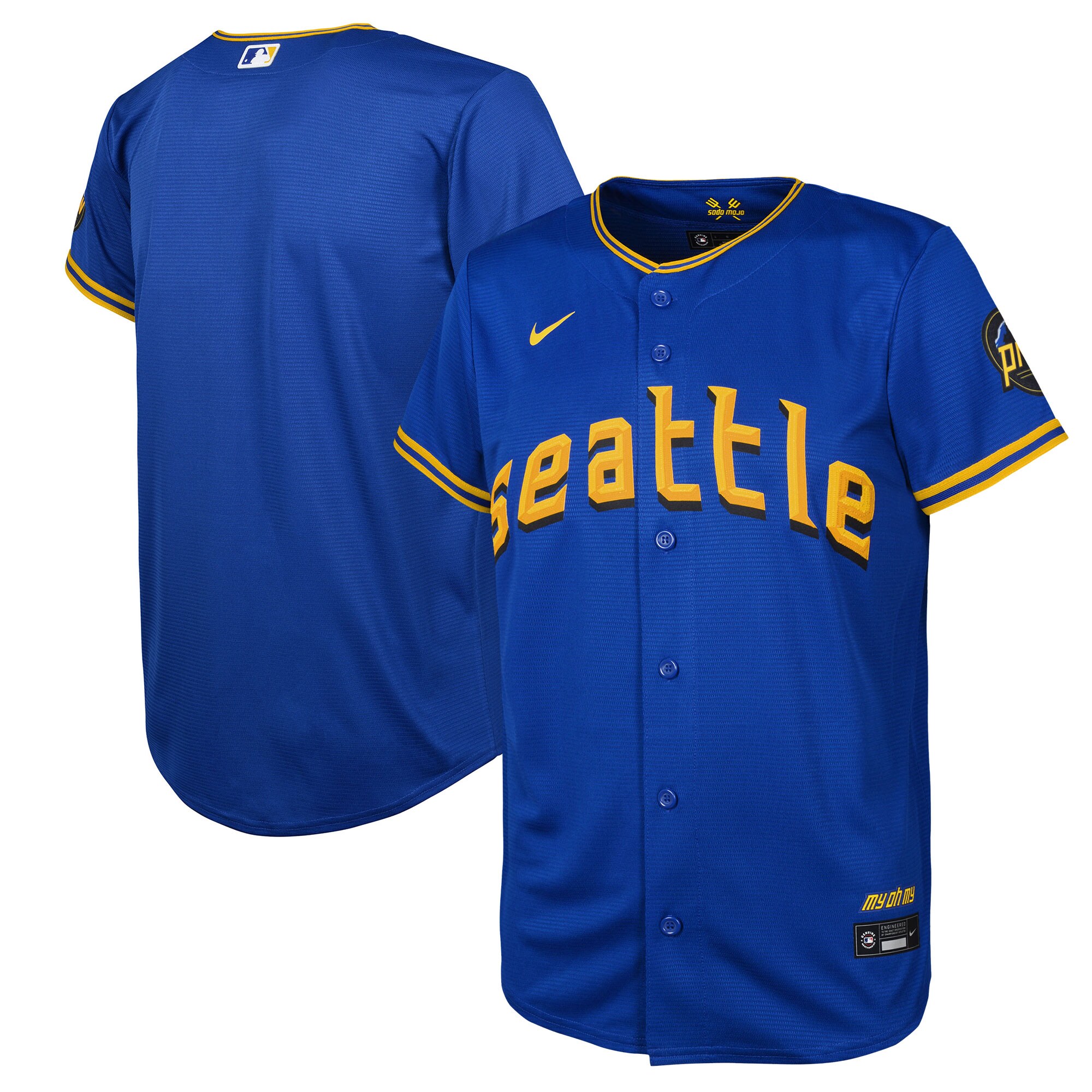 Alternative view of Seattle Mariners Preschool 2023 City Connect Replica Baseball Jersey - Royal