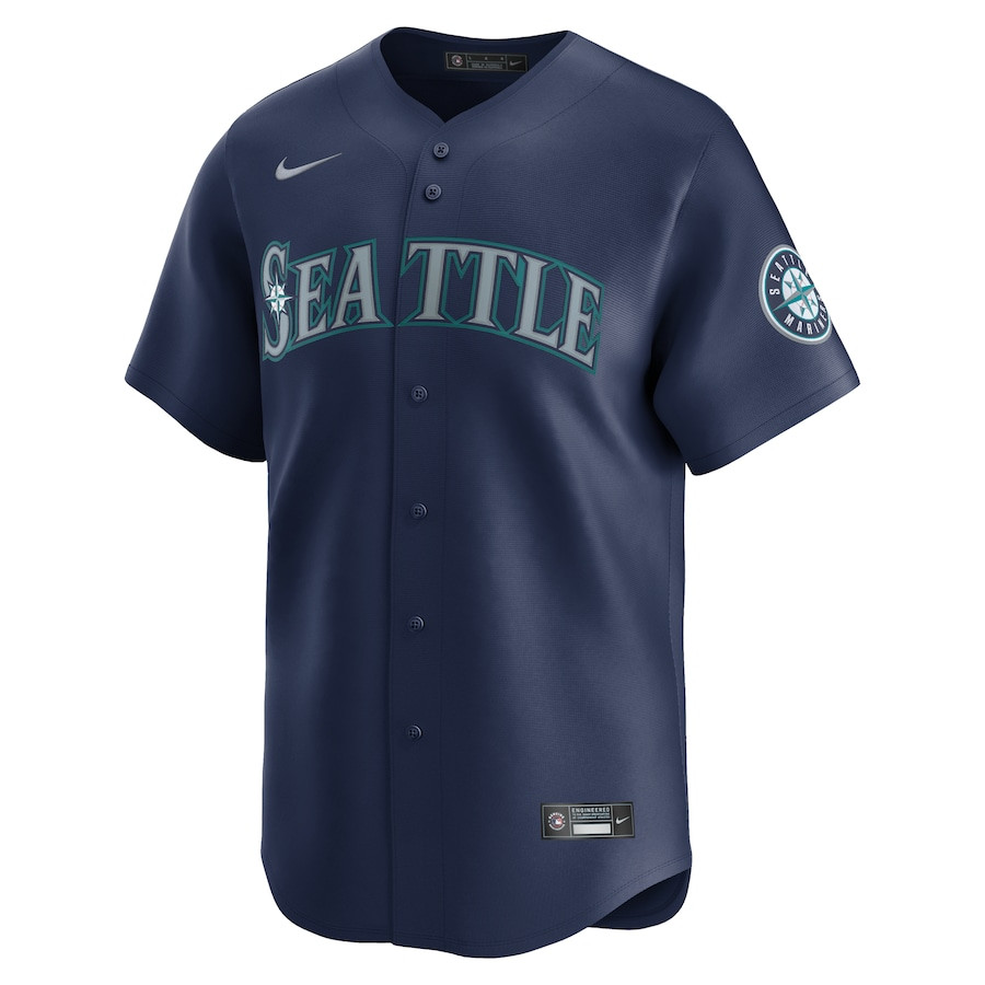 Alternative view of Seattle Mariners Road Limited Men Baseball Jersey - Navy 