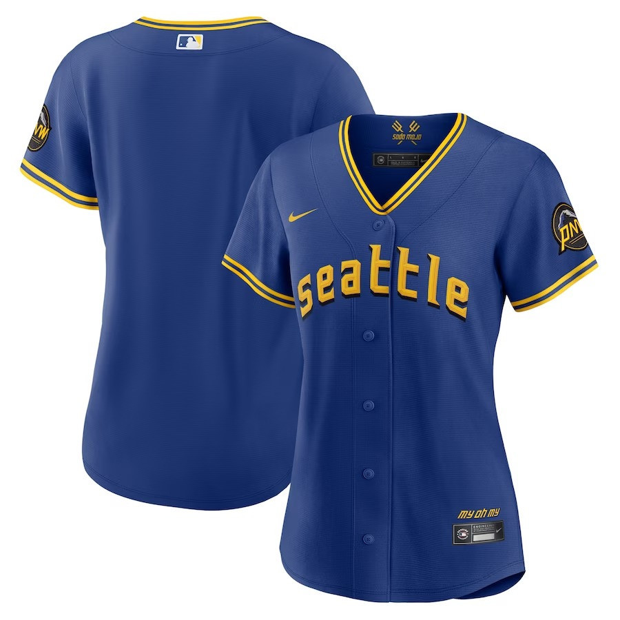 Seattle Mariners Women's 2023 City Connect Game Baseball Jersey - Royal 