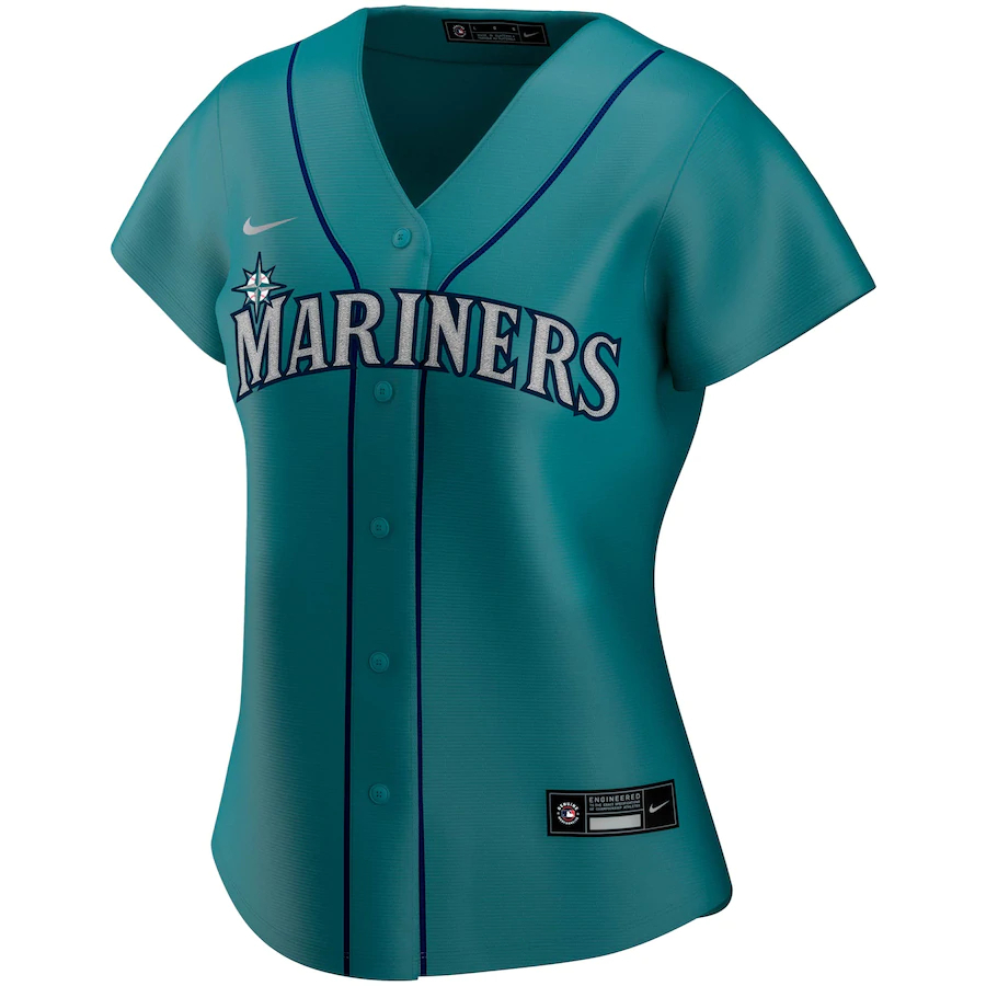 Alternative view of Seattle Mariners Women's Alternate 2020 Replica Team Baseball Jersey ÃƒÂ¢Ã¢â€šÂ¬Ã¢â‚¬Å“ Aqua