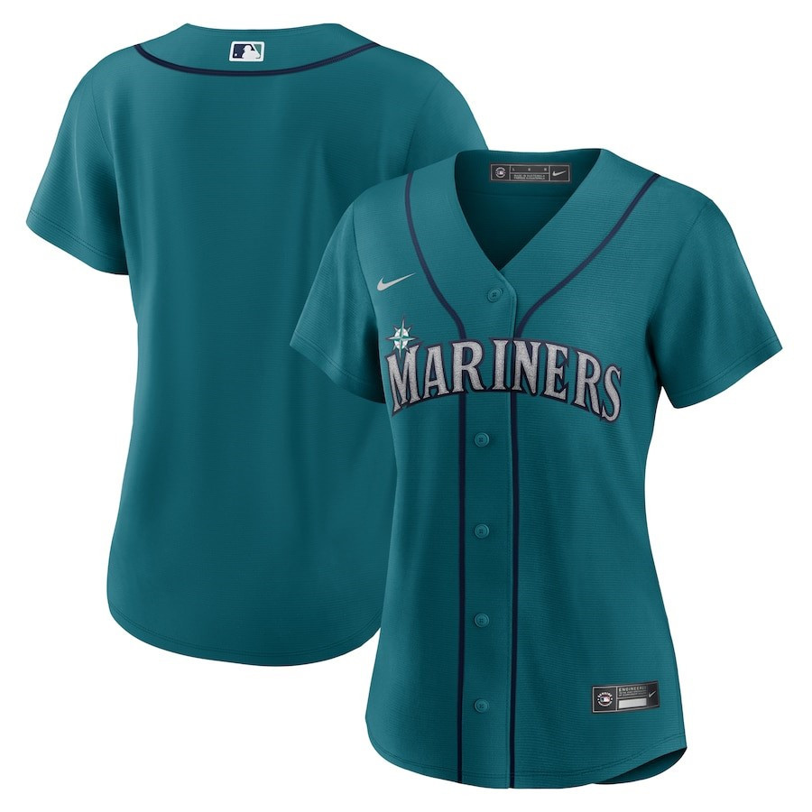 Seattle Mariners Women's Alternate Team Baseball Jersey - Aqua 