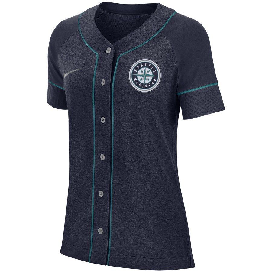 Alternative view of Seattle Mariners Women's Classic Baseball Jersey - Navy