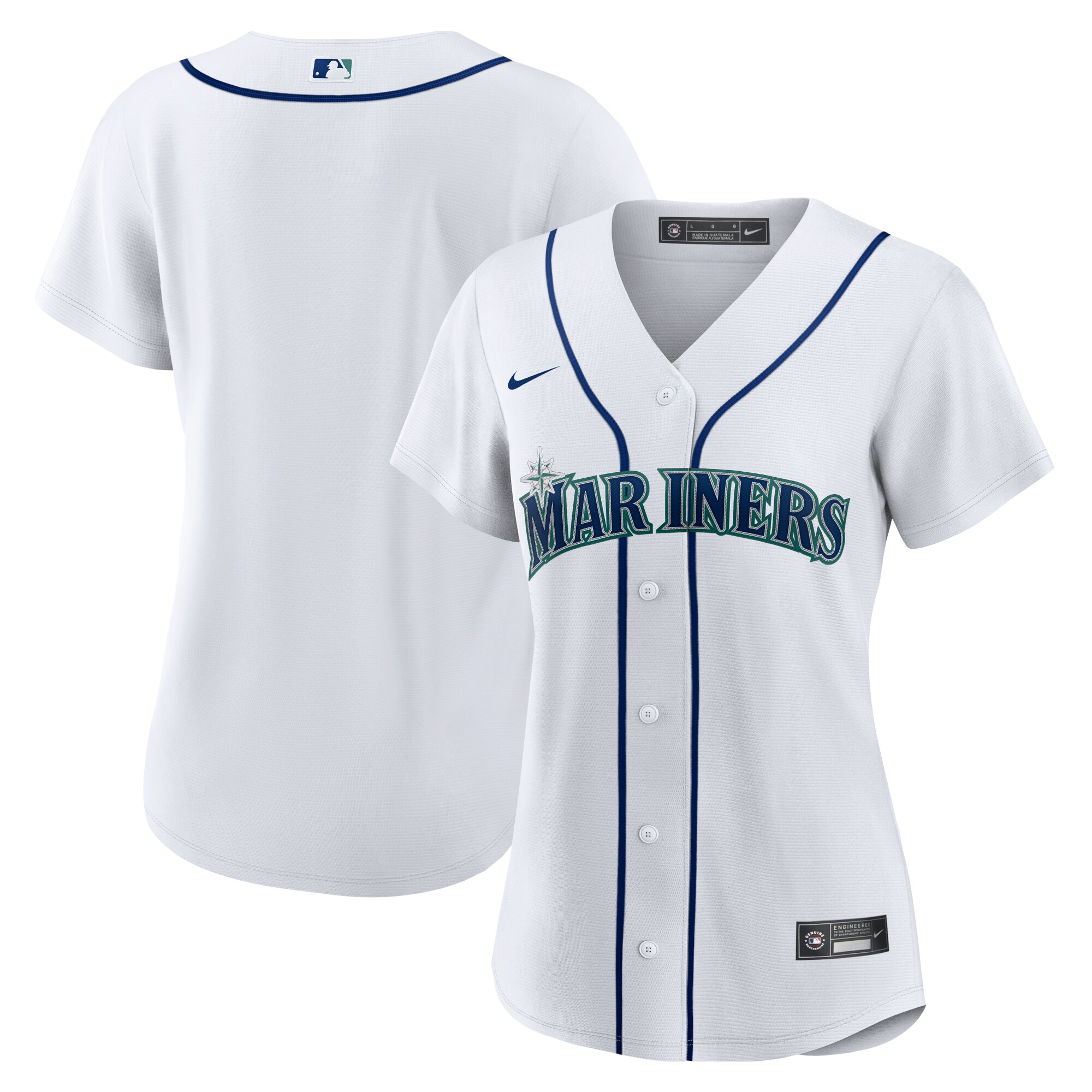 Seattle Mariners Women’s Home Replica Team Baseball Jersey – White
