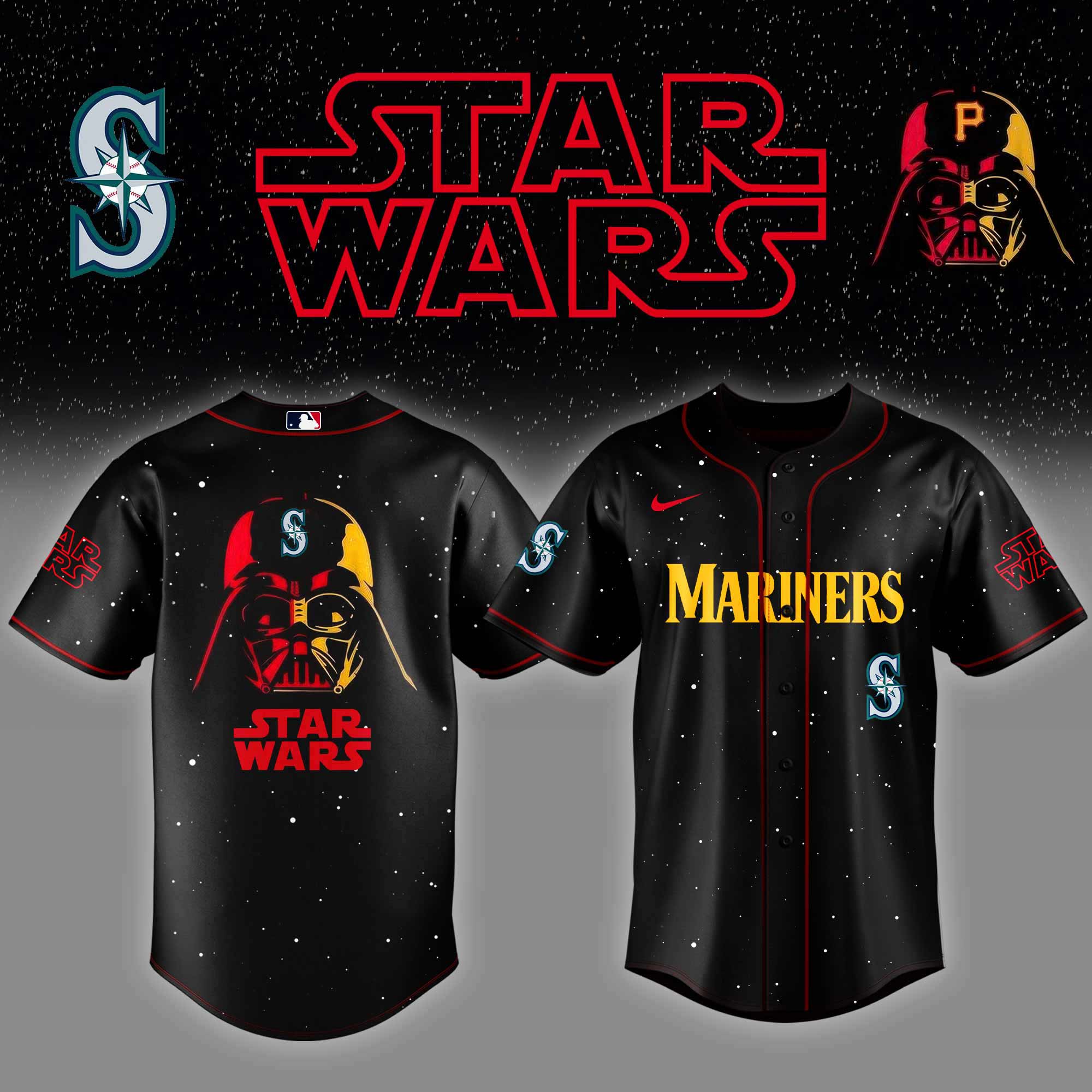 Seattle Mariners X Star Wars Night Custom Baseball Jersey