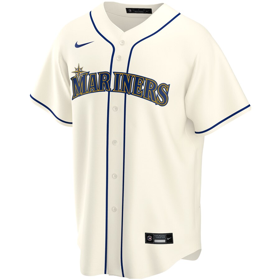 Alternative view of Seattle Mariners Youth Alternate 2020 Replica Team Baseball Jersey - Cream