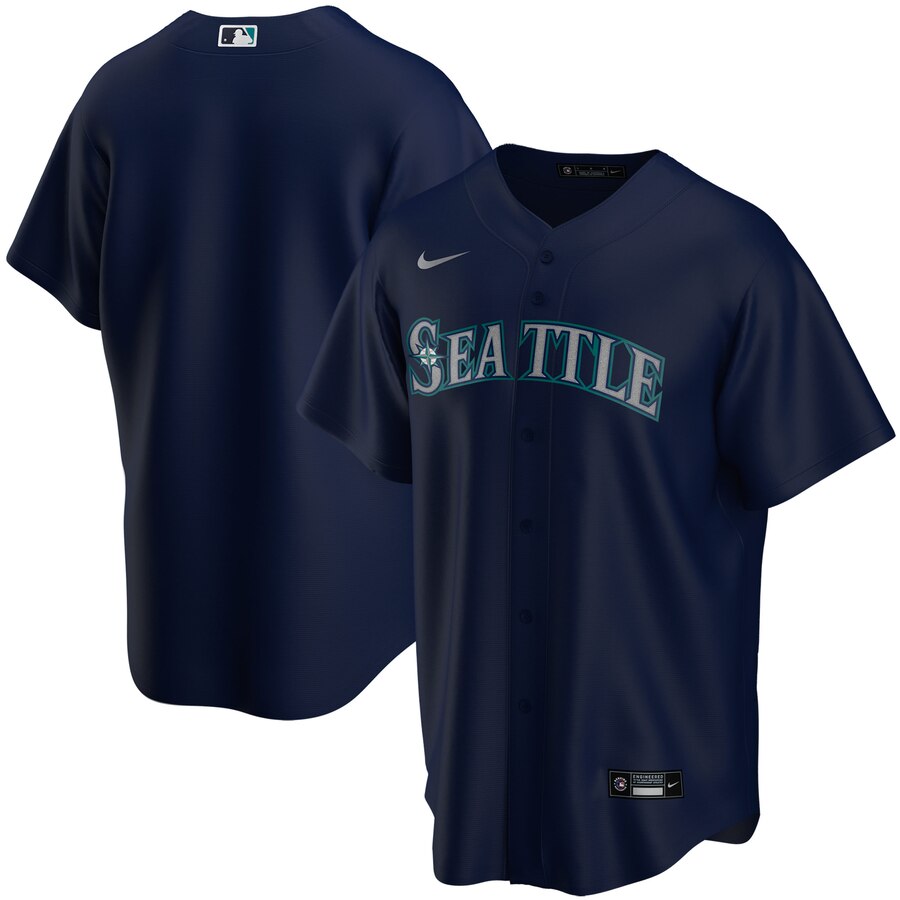 Seattle Mariners Youth Alternate 2020 Replica Team Baseball Jersey - Navy