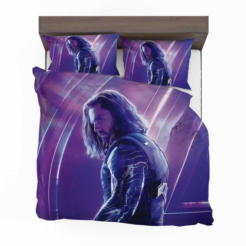 Alternative view of Sebastian Stan Bucky Barnes White Marvel Avenger Bedding Set - Custom Bedding Set