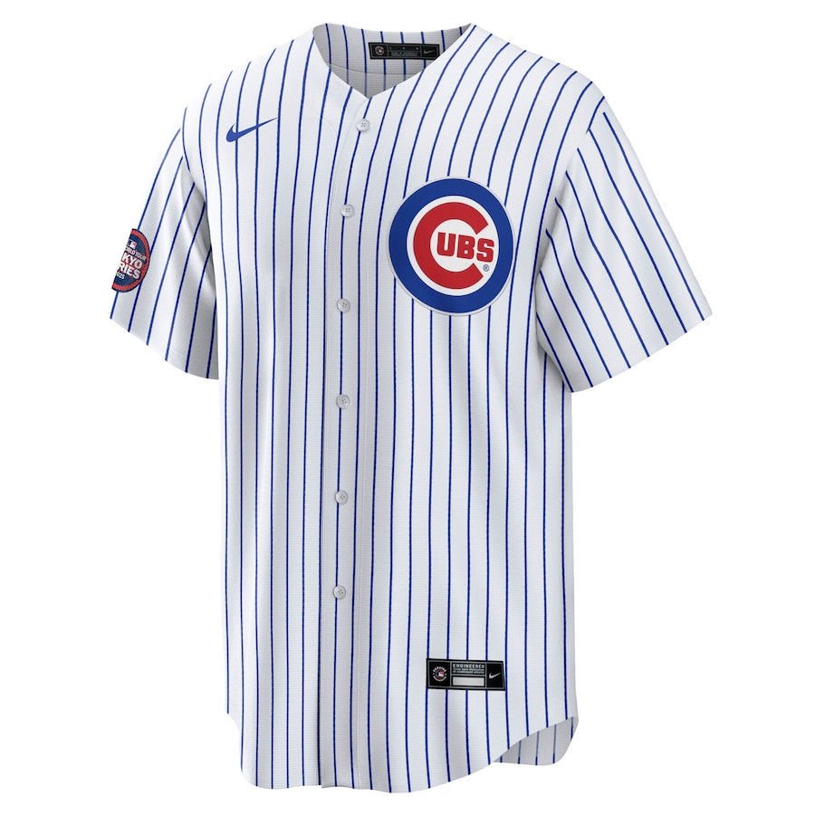 Alternative view of Seiya Suzuki 27 Chicago Cubs 2025 MLB World Tour: Tokyo Series Home Player Men Baseball Jersey - White