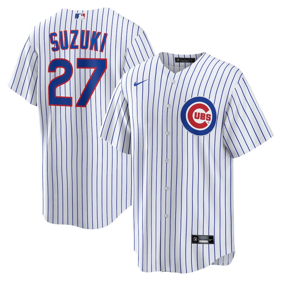 Seiya Suzuki 27 Chicago Cubs Home Men Baseball Jersey - White
