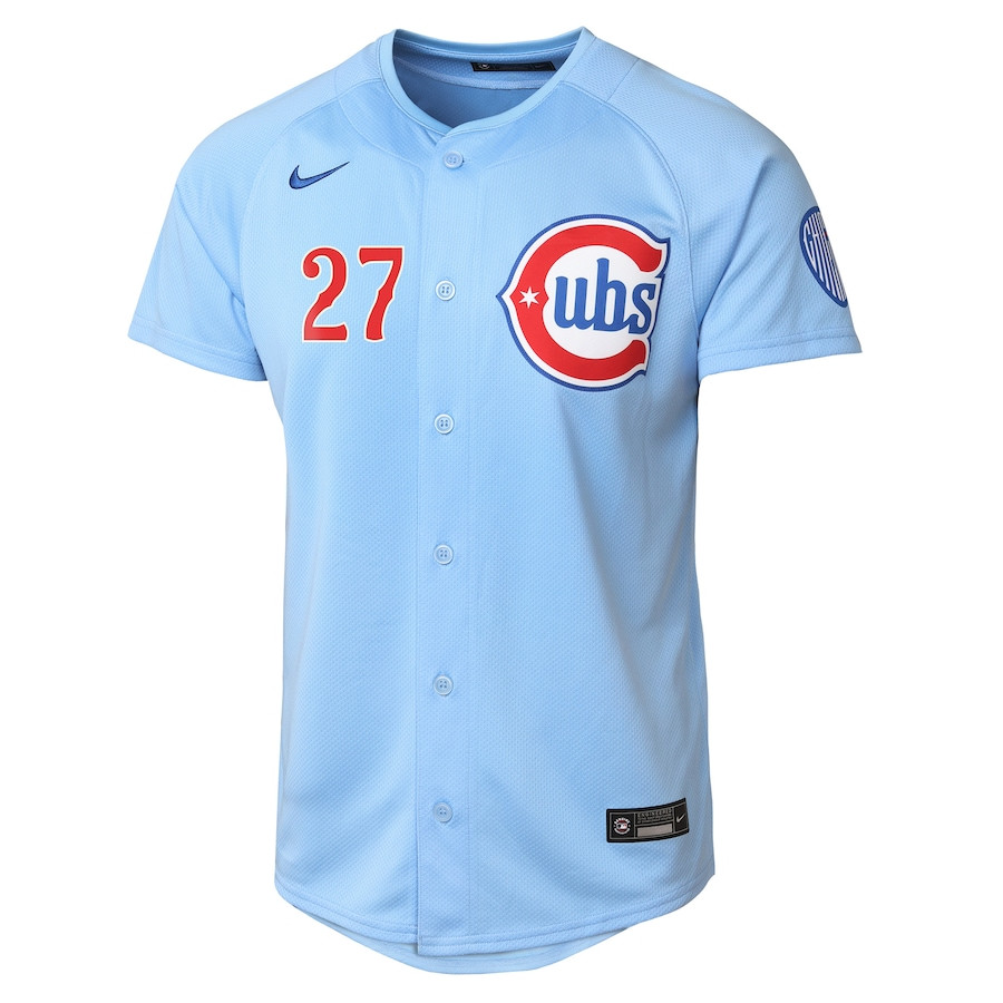 Alternative view of Seiya Suzuki 27 Chicago Cubs Limited Alternate 2 YOUTH Baseball Jersey - Baby Blue