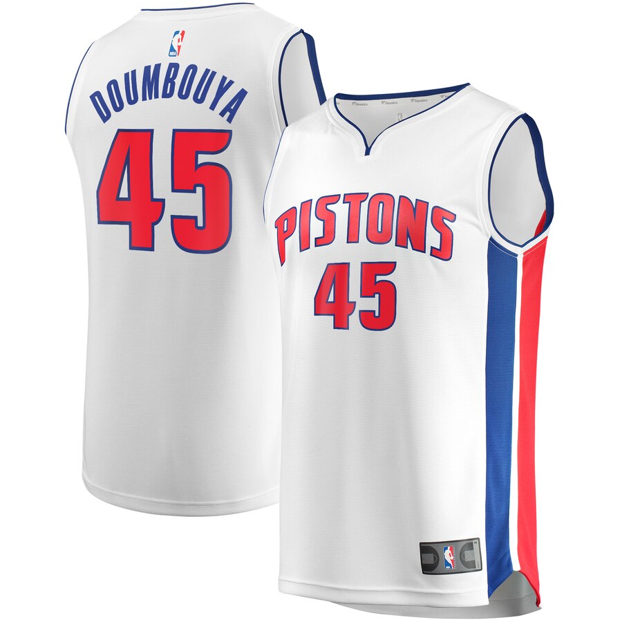 Sekou Doumbouya Detroit Pistons Fanatics Branded Fast Break Replica Basketball Jersey White - Association Edition