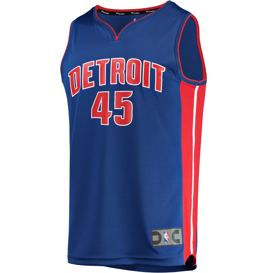 Alternative view of Sekou Doumbouya Detroit Pistons Fanatics Branded Youth Fast Break Replica Basketball Jersey Royal - Icon Edition