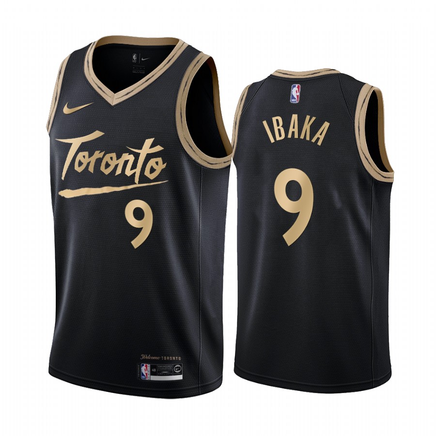 Serge Ibaka Toronto Raptors Black City Edition 2020-21 Basketball Jersey