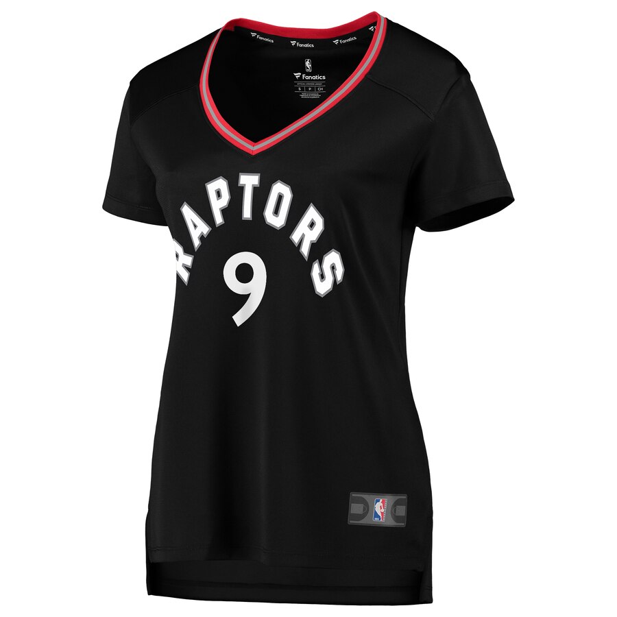 Alternative view of Serge Ibaka Toronto Raptors Fanatics Branded Women's Fast Break Replica Player Basketball Jersey - Statement Edition - Black