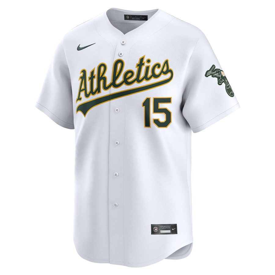 Alternative view of Seth Brown 15 Oakland Athletics Home Limited Player Men Baseball Jersey - White 