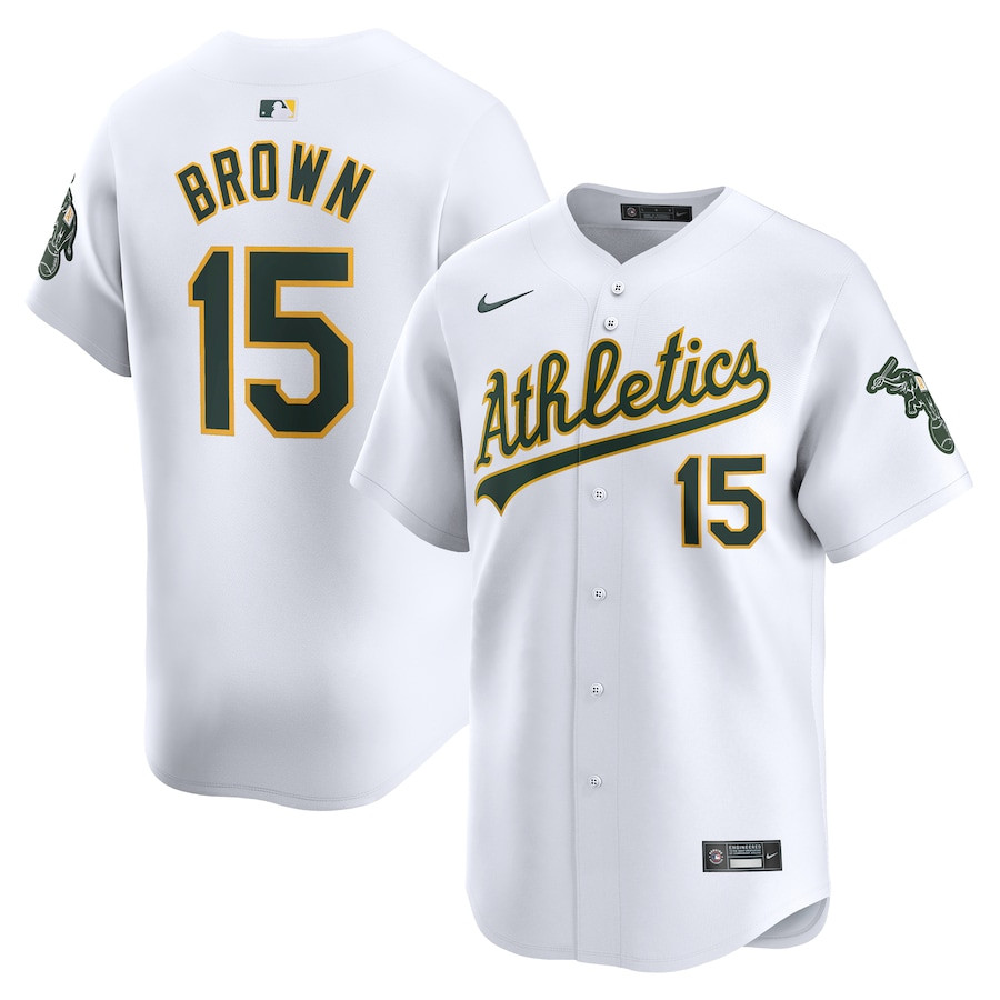Seth Brown 15 Oakland Athletics Home Limited Player Men Baseball Jersey - White 