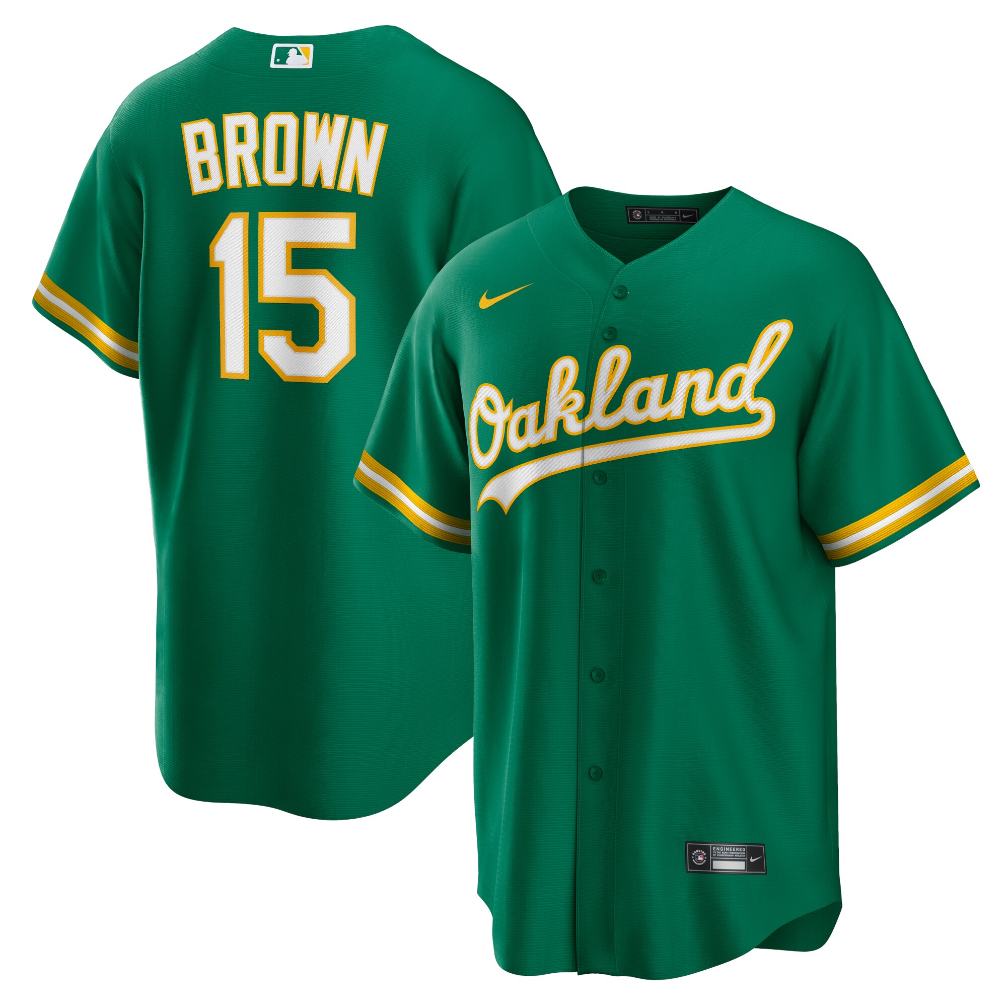 Seth Brown Oakland Athletics Alternate Replica Baseball Jersey - Kelly Green