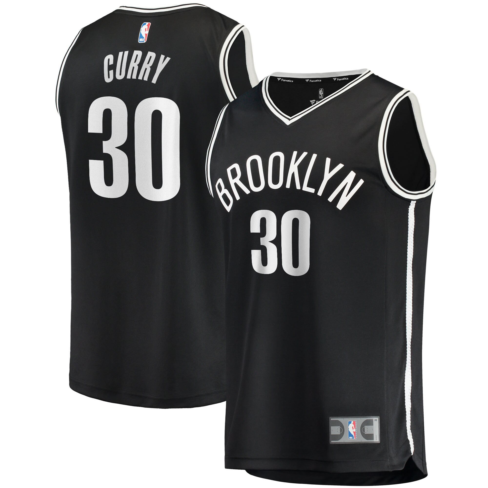Seth Curry Brooklyn Nets Fanatics Branded 2021/22 Fast Break Replica Basketball Jersey - Icon Edition - Black