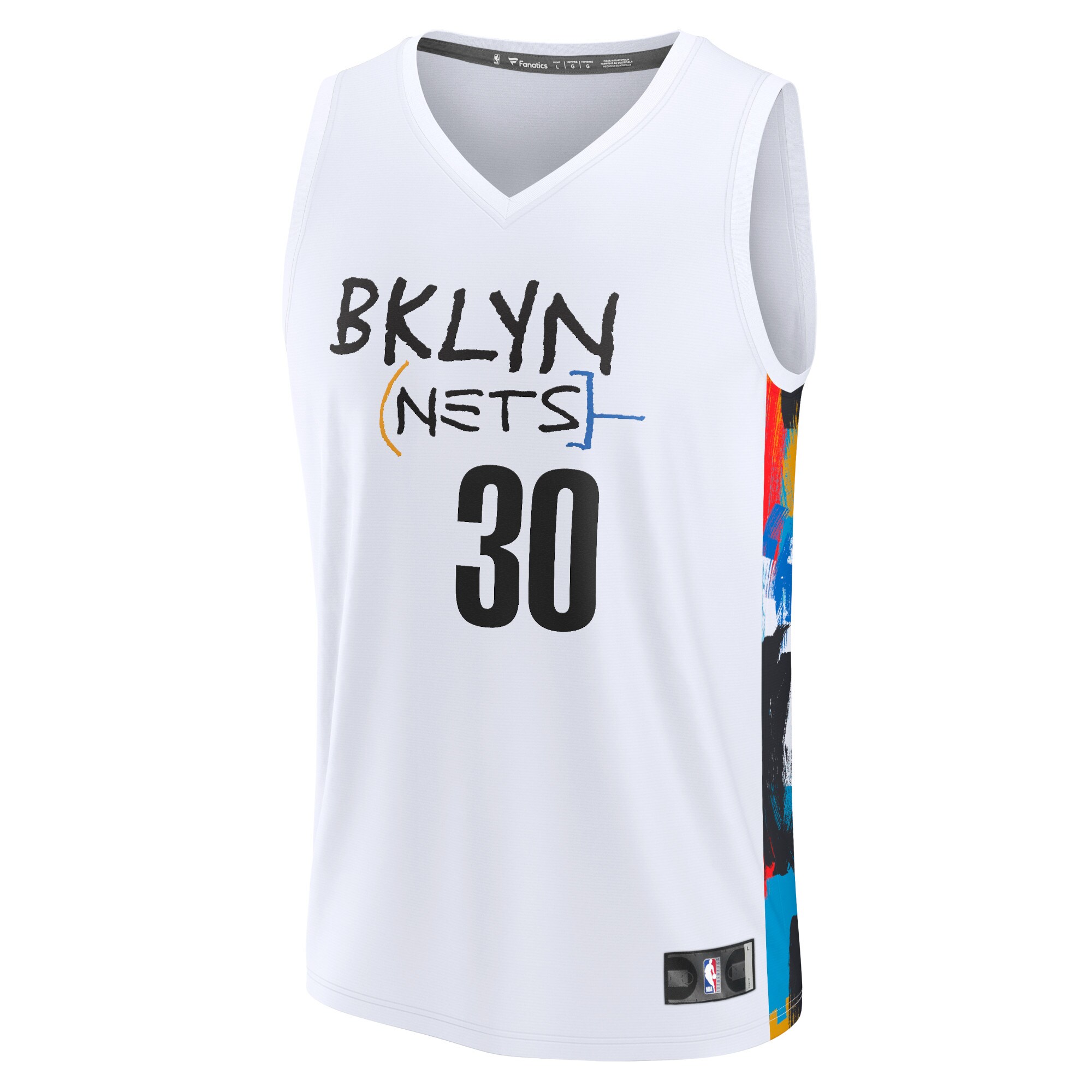 Alternative view of Seth Curry Brooklyn Nets Fanatics Fastbreak Basketball Jersey - City Edition - White