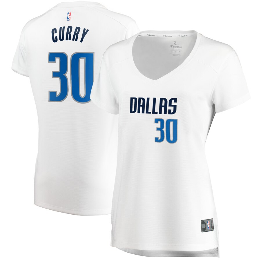 Seth Curry Dallas Mavericks Fanatics Branded Women's Fast Break Player Replica Basketball Jersey - Association Edition - White