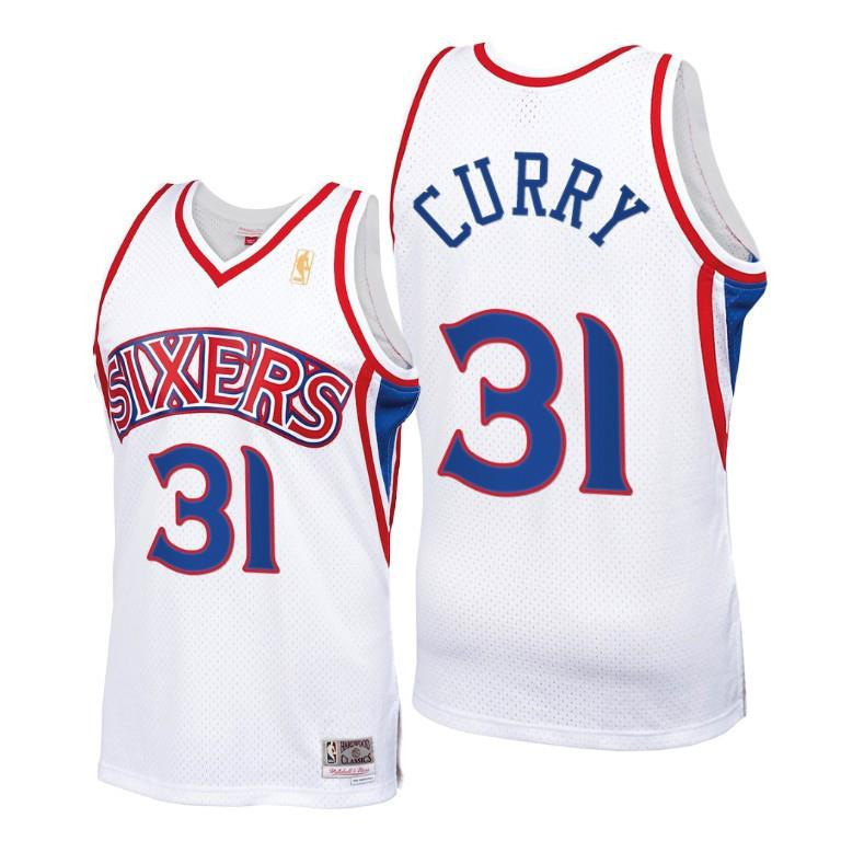 Seth Curry Philadelphia 76ers White Throwback 90s Basketball Jersey HWC Swingman - Men Basketball Jersey - JS540 