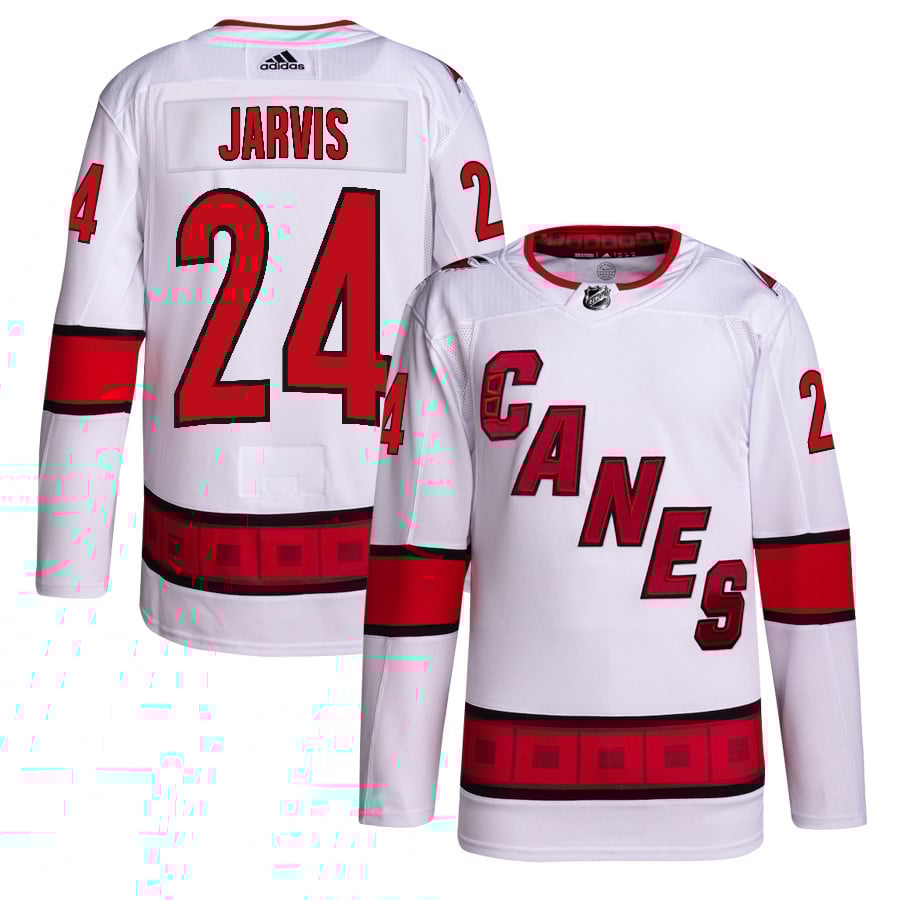 Seth Jarvis 24 Carolina Hurricanes Away Primegreen Hockey Jersey - Men, White - JS650 