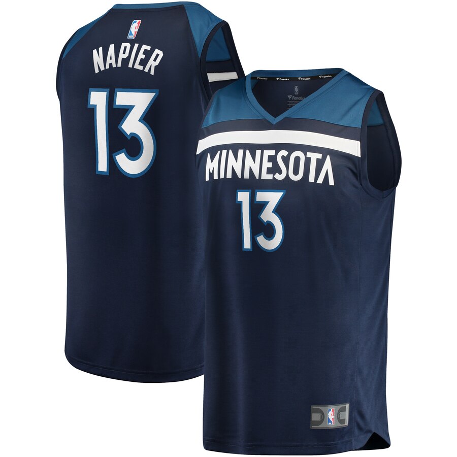 Shabazz Napier Minnesota Timberwolves Fanatics Branded Fast Break Replica Player Basketball Jersey – Icon Edition – Navy