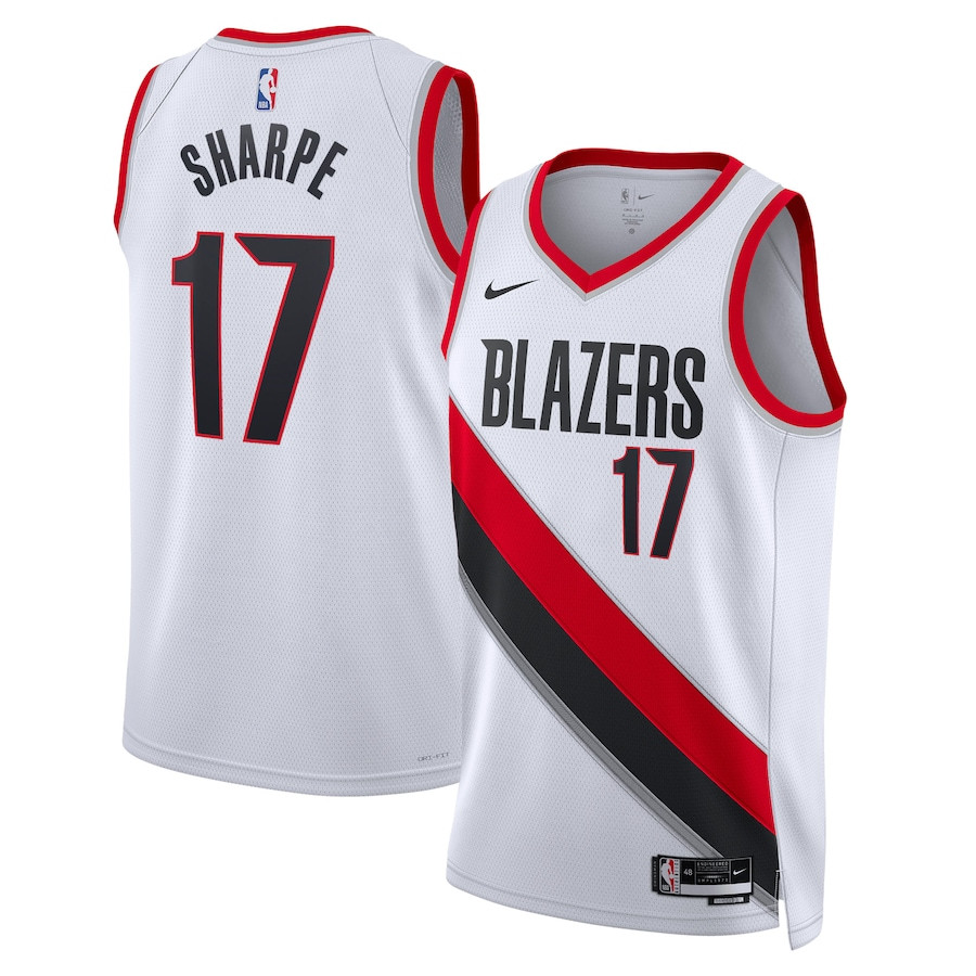 Shaedon Sharpe 17 Portland Trail Blazers Unisex Swingman Basketball Jersey - Association Edition - White - JS915 