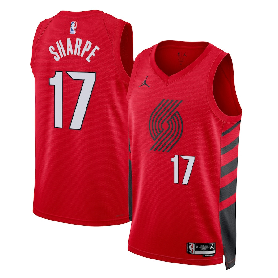 Shaedon Sharpe 17 Portland Trail Blazers Unisex Swingman Basketball Jersey - Statement Edition - Red - JS265 