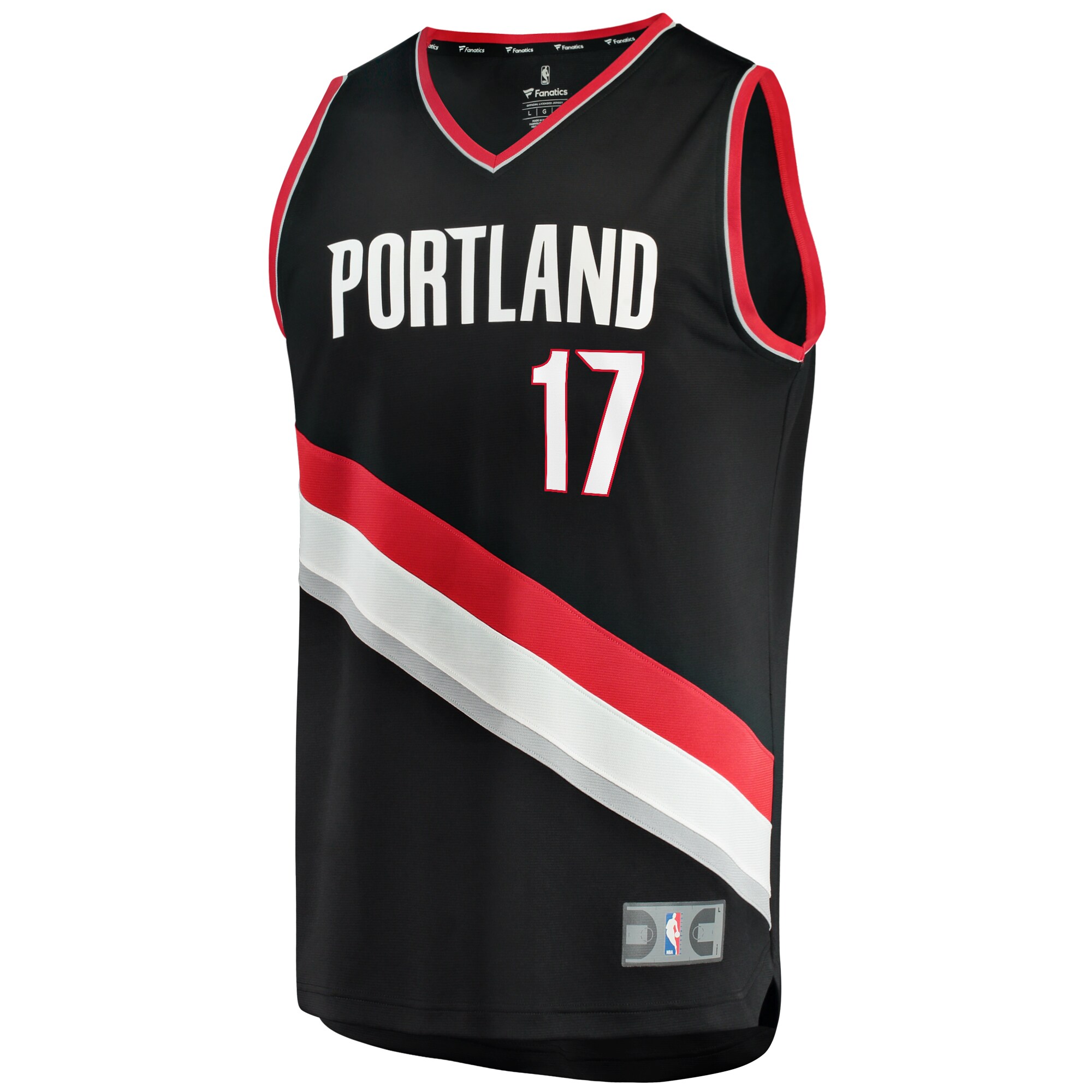 Alternative view of Shaedon Sharpe Portland Trail Blazers Fanatics Fast Break Replica Player Basketball Jersey - Icon Edition - Black