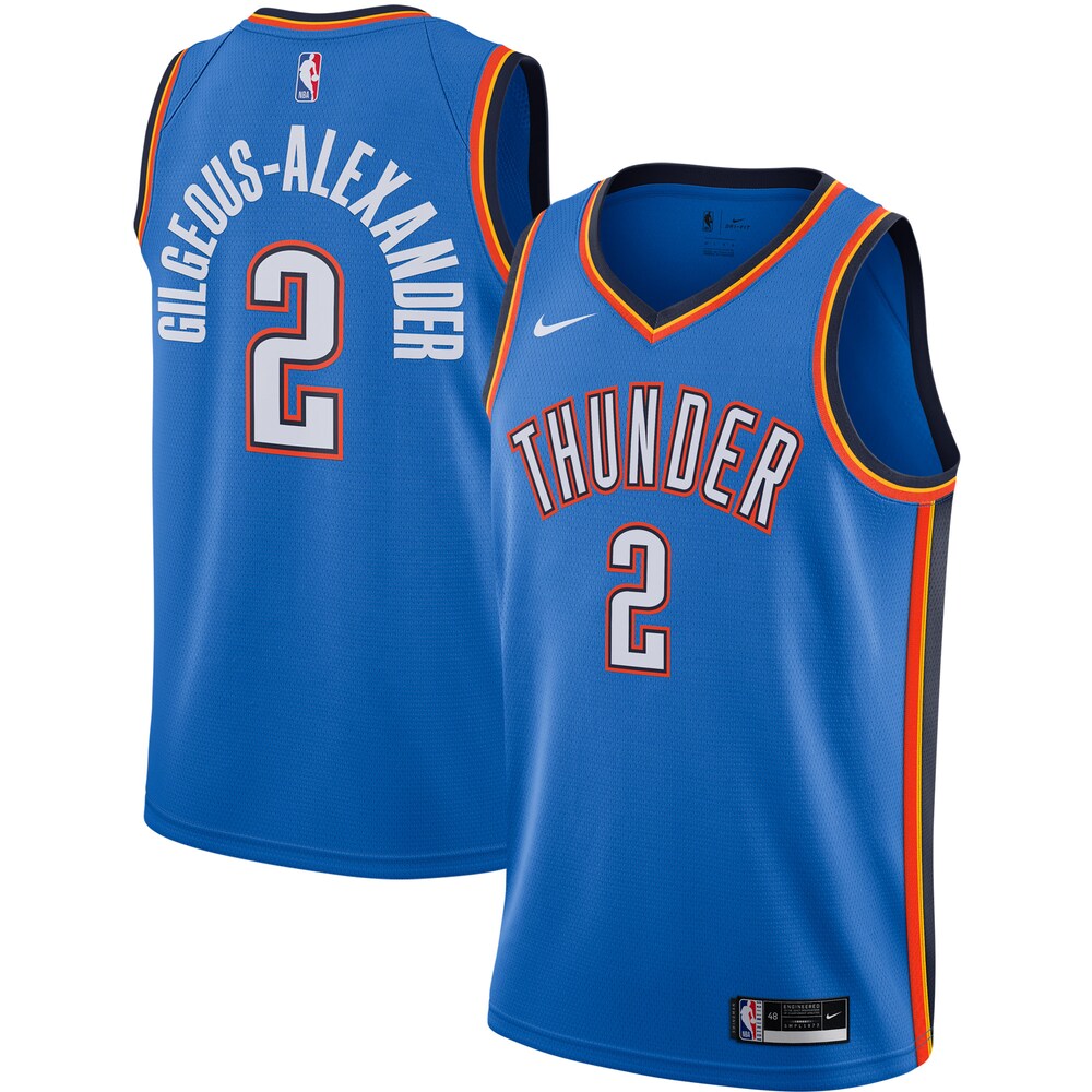 Shai Gilgeous-alexander Oklahoma City Thunder 2020/21 Swingman Basketball Jersey - Blue - Icon Edition