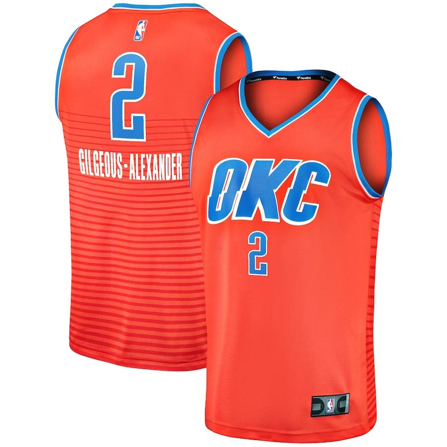 Shai Gilgeous-alexander Oklahoma City Thunder Fanatics Branded Fast Break Team Replica Basketball Jersey - Statement Edition - Orange