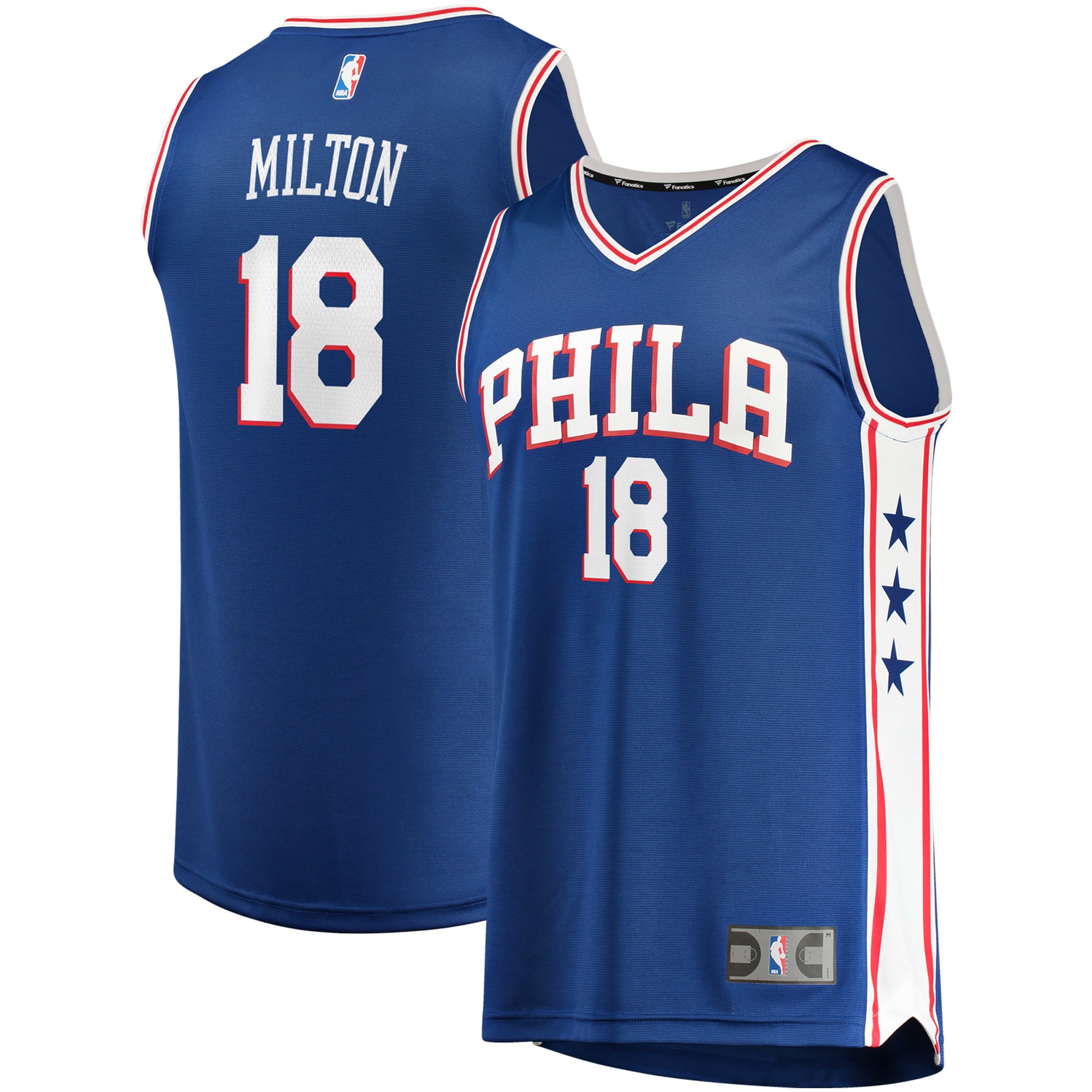 Shake Milton Philadelphia 76ers Fanatics Branded Fast Break Replica Basketball Jersey – Icon Edition – Royal
