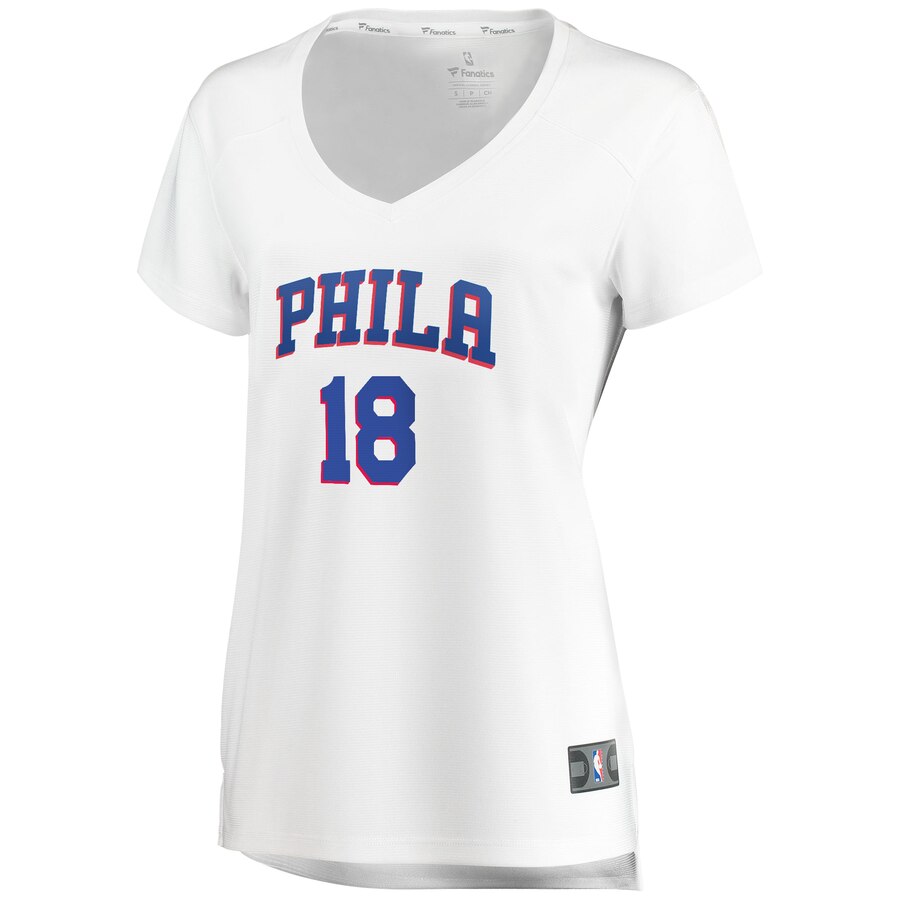 Alternative view of Shake Milton Philadelphia 76ers Fanatics Branded Women's Fast Break Replica Player Basketball Jersey - Association Edition - White