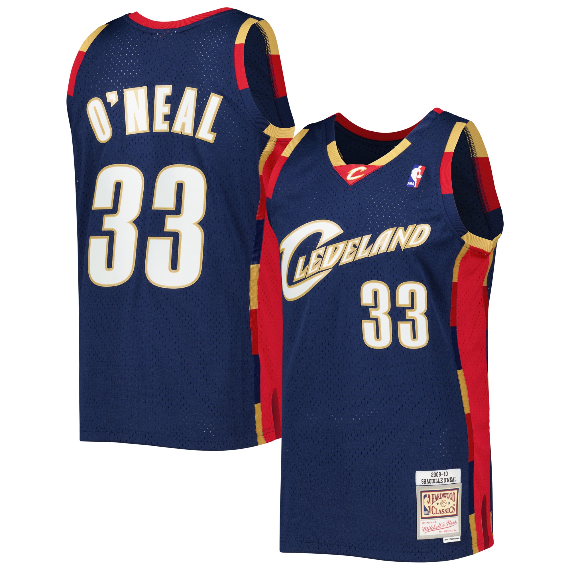 Shaquille O'neal Cleveland Cavaliers Mitchell & Ness Hardwood Classics 2009/10 Basketball Jersey - Navy